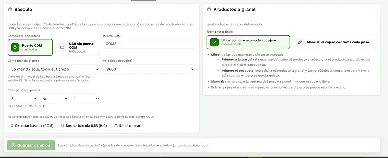 Bascula y granel en De la Venta