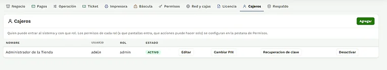 Cajeros en De la Venta